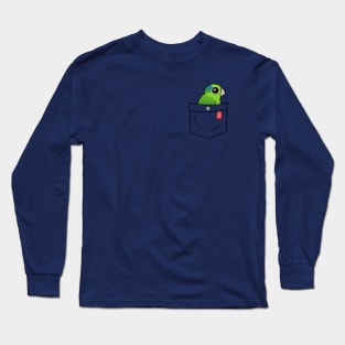 Green Pocket Parrot Long Sleeve T-Shirt